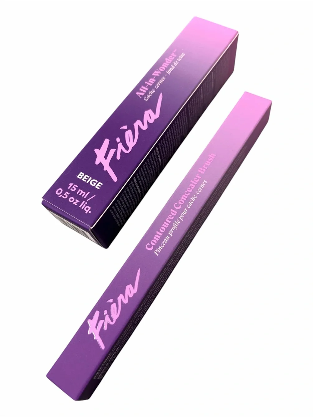 Fièra All-in-Wonder Concealer + Foundation & Contoured Concealer Brush - Beige